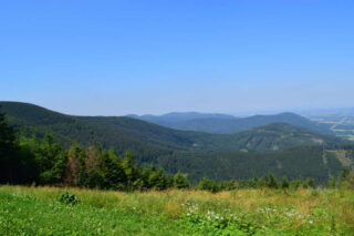 Výhled na severní část Beskyd (Godula, Prašivá...)