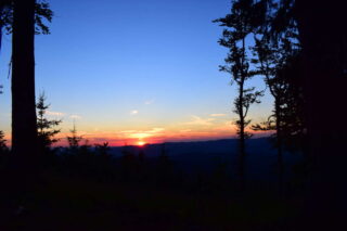 Západ slunce za Vsetínskými vrchy