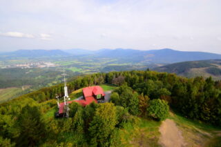 Výhled z rozhledny na Velkém Javorníku