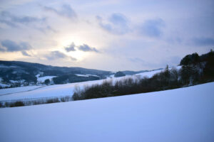 Západ nad Hošťálkovou