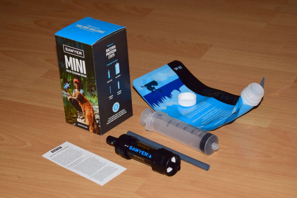 Vodní filtr Sawyer Mini - příslušenství