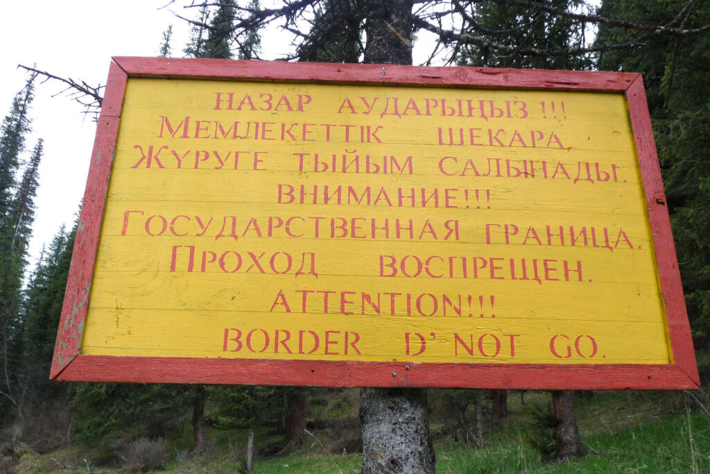 Pozor hranice, Kazachstán, Kyrgyzstán