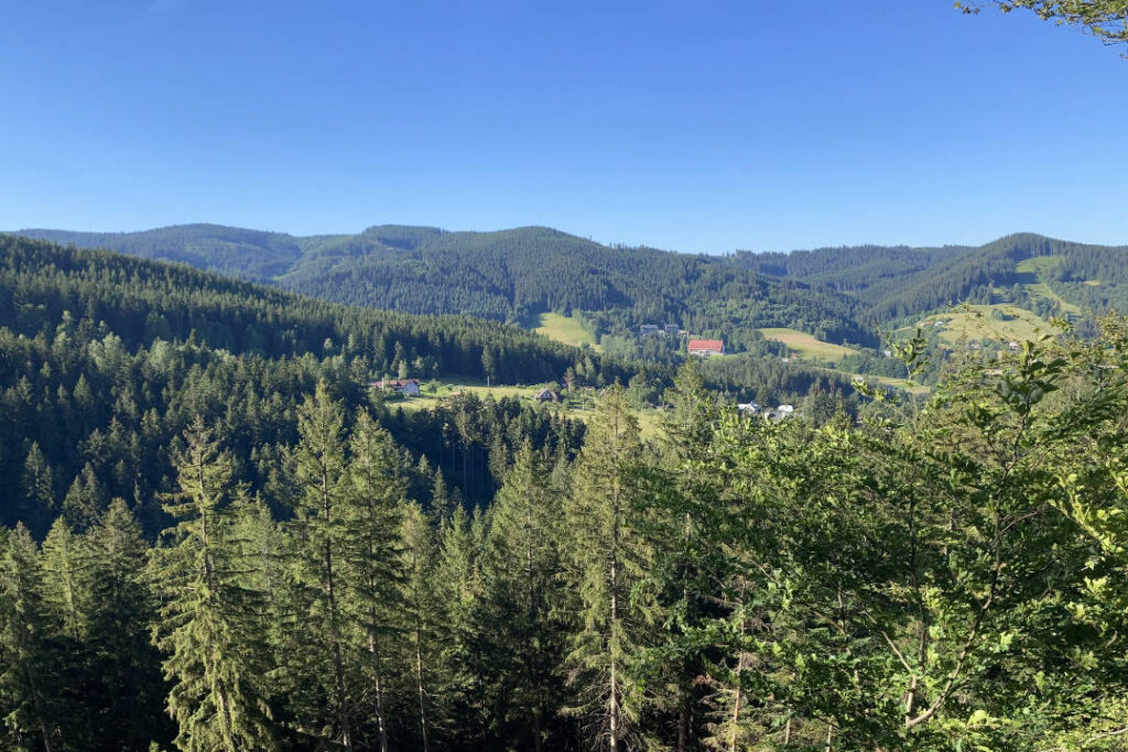 Kudlačena, výhled na Vsetínské Beskydy