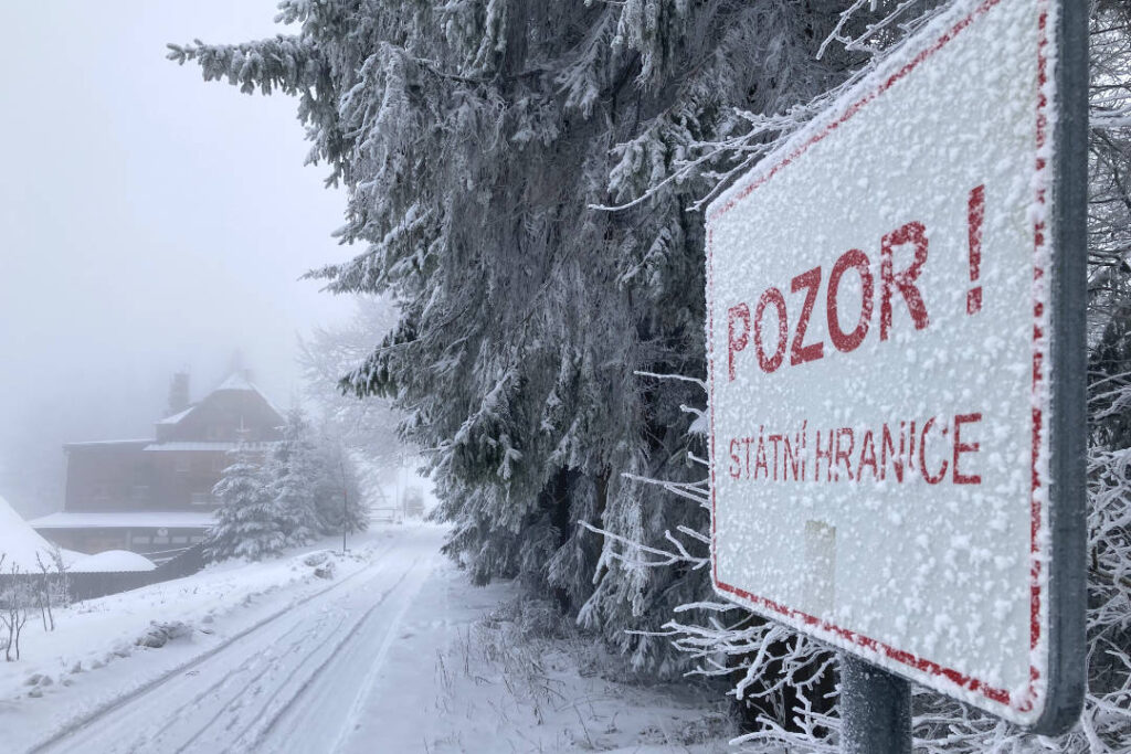 Hotel Portáš, Javorníky, zima, sníh
