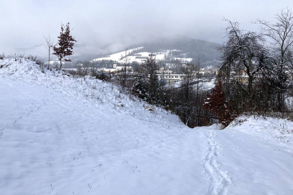 Nový Hrozenkov, zima, sníh